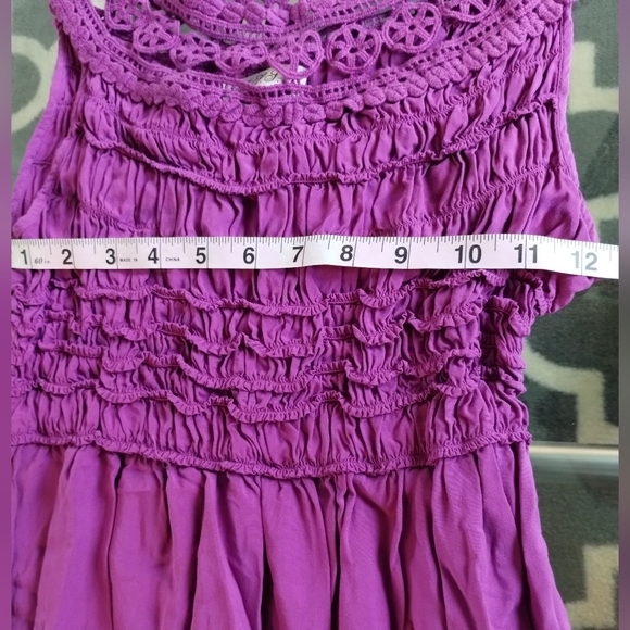 Embroidered purple dress by MLLP Max Studios - Picture 5 of 7